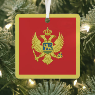 Montenegro Flag Metal Ornament