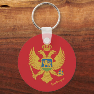 Montenegro flag & Montenegro holiday / sports Keychain