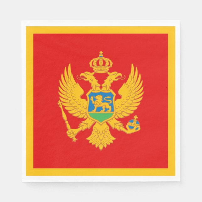 Montenegro Flag Napkin (Front)
