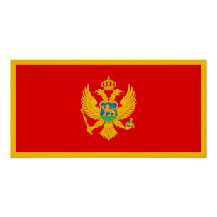 Montenegro Flag Poster