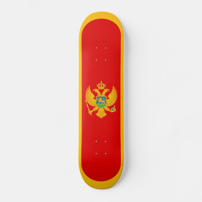 Montenegro Flag Skateboard (Front)