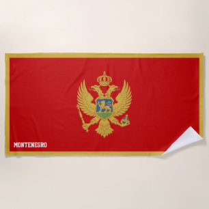 Montenegro Flag Splendid Patriotic Beach Towel