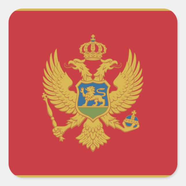 Montenegro Flag Square Sticker (Front)