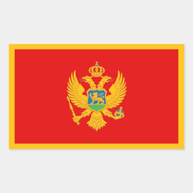 Montenegro Flag Sticker (Front)