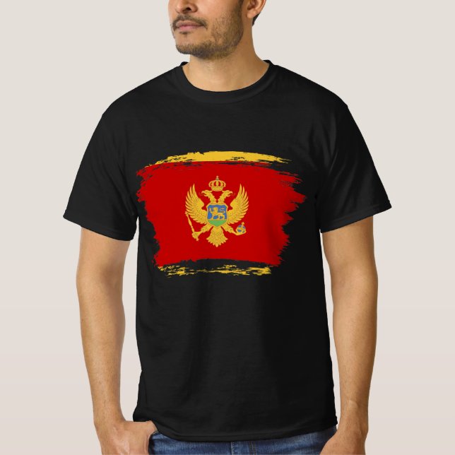 Montenegro flag T-Shirt (Front)