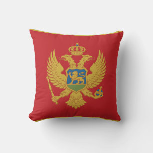 Montenegro Flag Throw Pillow