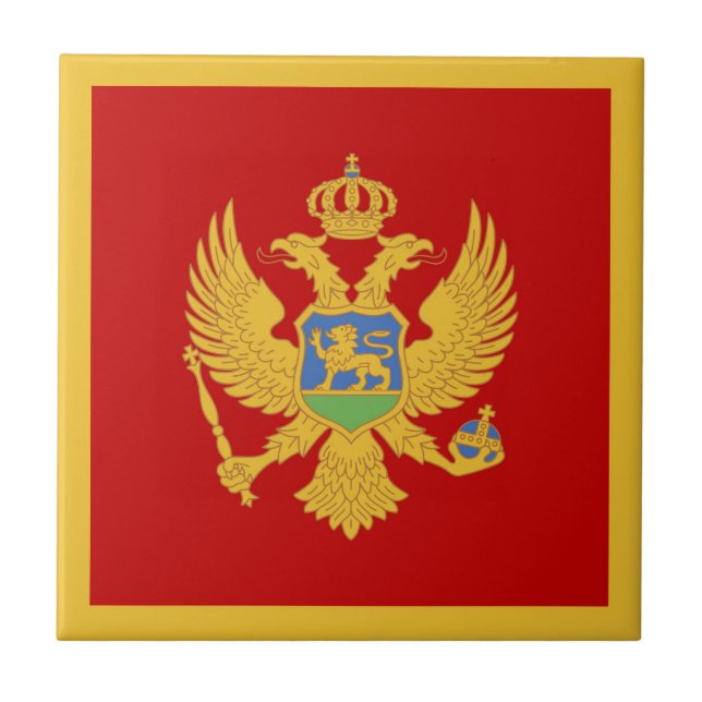 Montenegro flag tile (Front)