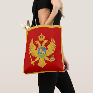 Montenegro flag tote bag