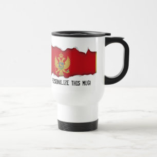 Montenegro Flag Travel Mug