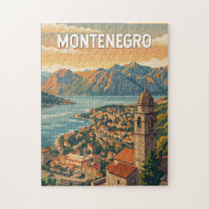 Montenegro Illustration Travel Art Vintage Jigsaw Puzzle
