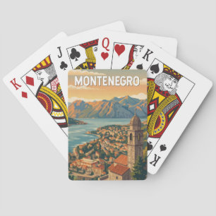 Montenegro Illustration Travel Art Vintage Playing Cards