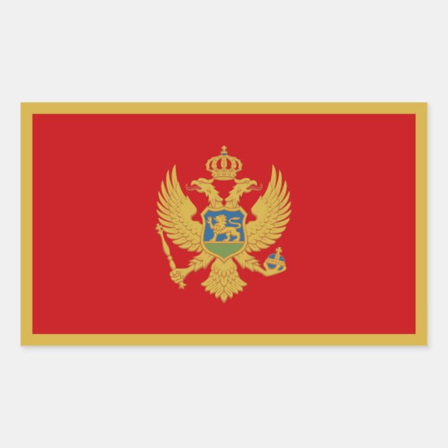 Montenegro/Montenegrin Flag Sticker (Front)