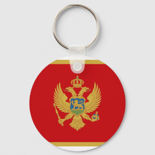 Montenegro National World Flag Keychain