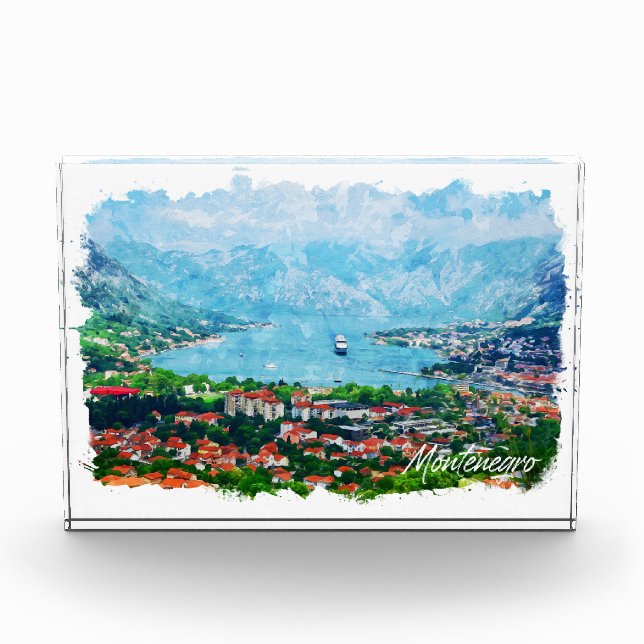 Montenegro Panorama Landscape Balkan Travel Photo Block (Front)