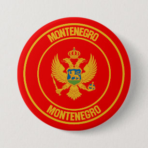 Montenegro Round Emblem 3 Inch Round Button