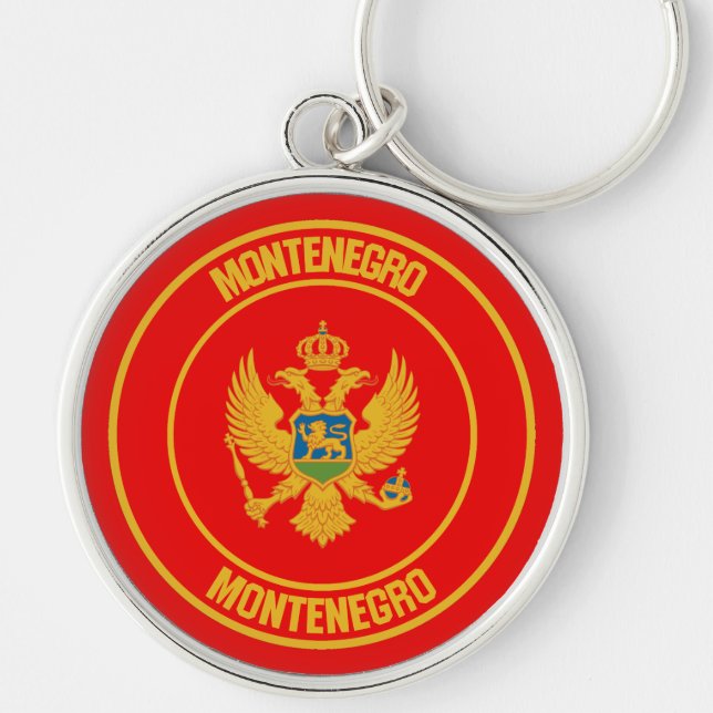 Montenegro Round Emblem Keychain (Front)