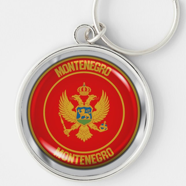 Montenegro Round Emblem Keychain (Front)