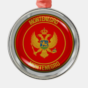 Montenegro Round Emblem Metal Ornament