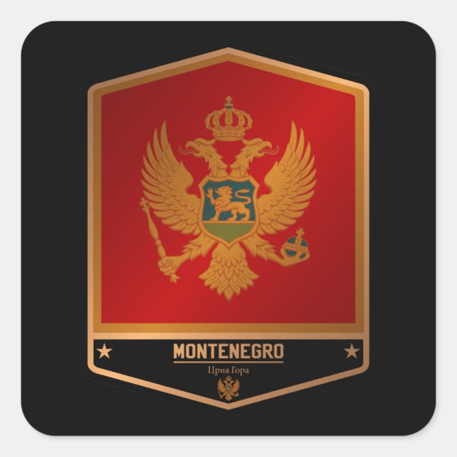 Montenegro Square Sticker (Front)