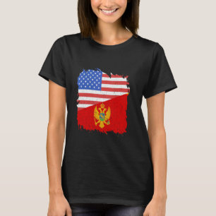 Montenegro USA Montenegrin Pride America Montenegr T-Shirt