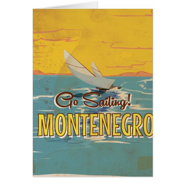 Montenegro vintage travel poster (Front)