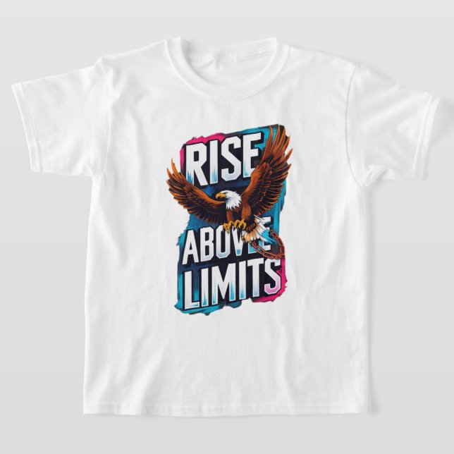 Monter au-dessus des limites - T-shirt d'aigle mot (Poser)
