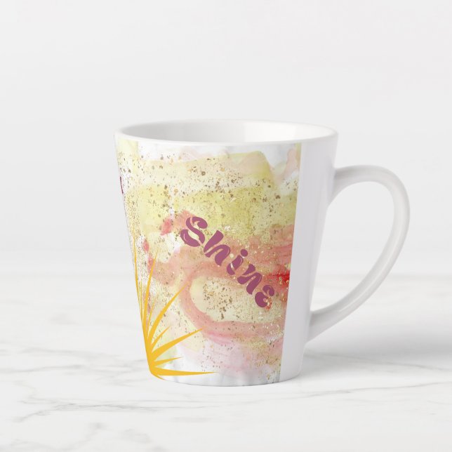 Monter et briller latte Mug (Droite)