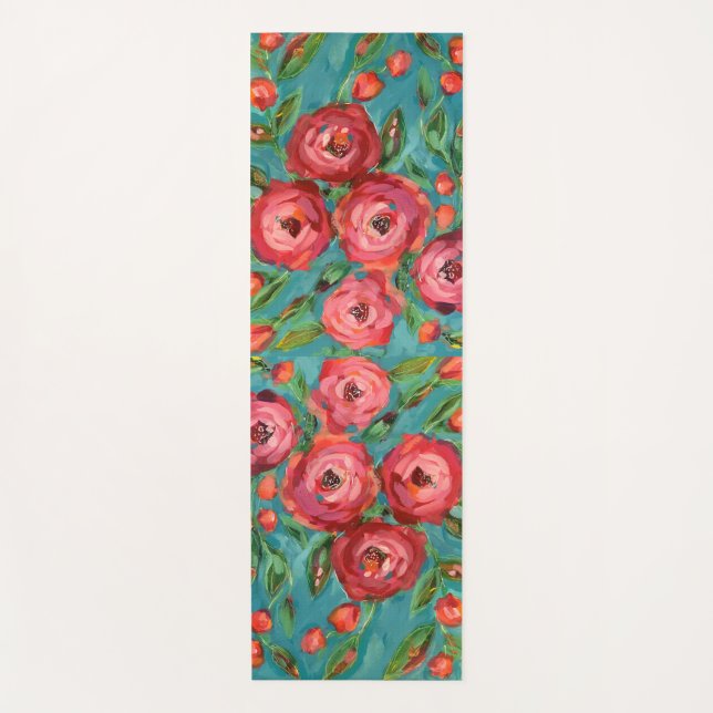 Monter le tapis de yoga rose (Devant)
