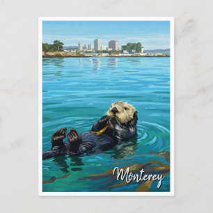 Monterey Bay Sea Otter California Travel Postcard