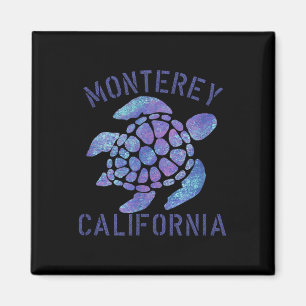 Monterey, Ca Beach Design _ Tribal Turtle Gift Magnet