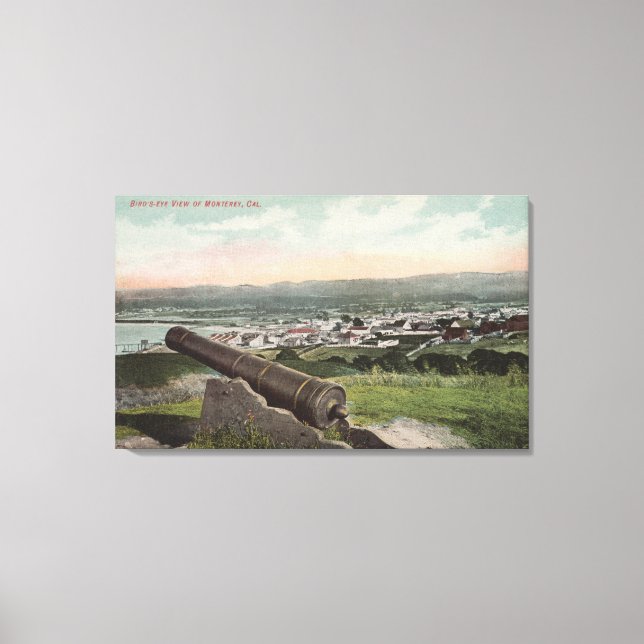 Monterey, CA - Bird's Eye View of Monterey Canvas Print (Front)