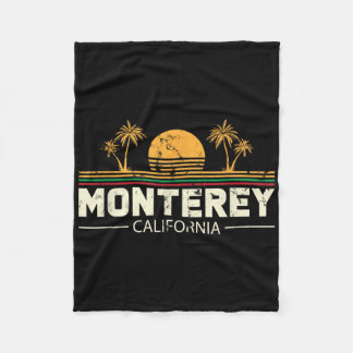 Monterey California Gift For A Beach Lover Or Trav Fleece Blanket