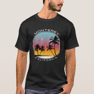 Monterey California Sunset Palm Tree T-Shirt