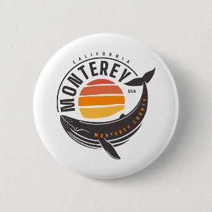 Monterey California Whale 2 Inch Round Button