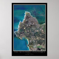 Monterey Peninsula of California Satellite Map 
