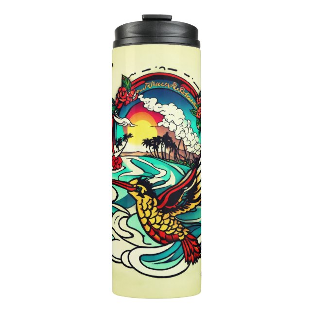  Monterey Tattoo Design: A Symbol of Strength Pow- Thermal Tumbler (Front)