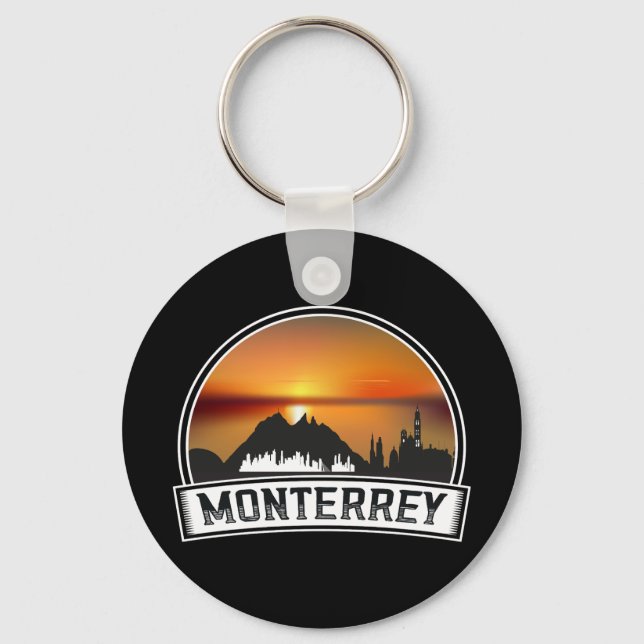 Monterrey Mexico Sunset Cityscape Keychain (Front)