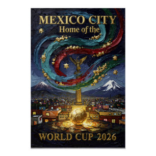 Monterrey Soccer Art 2026 Stadium City Poster