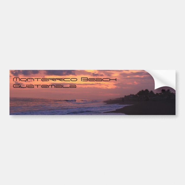 Monterrico Beach Bumper Sticker (Front)