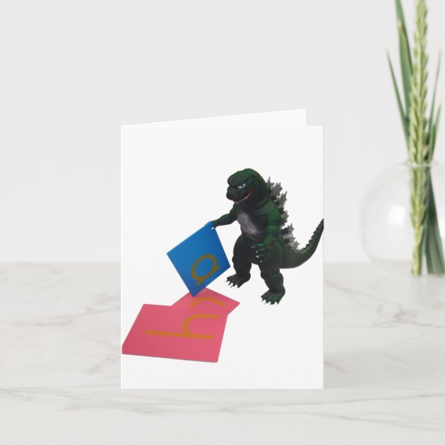 Montessaurus & Lettres papier de sable Cartes à no (Devant)