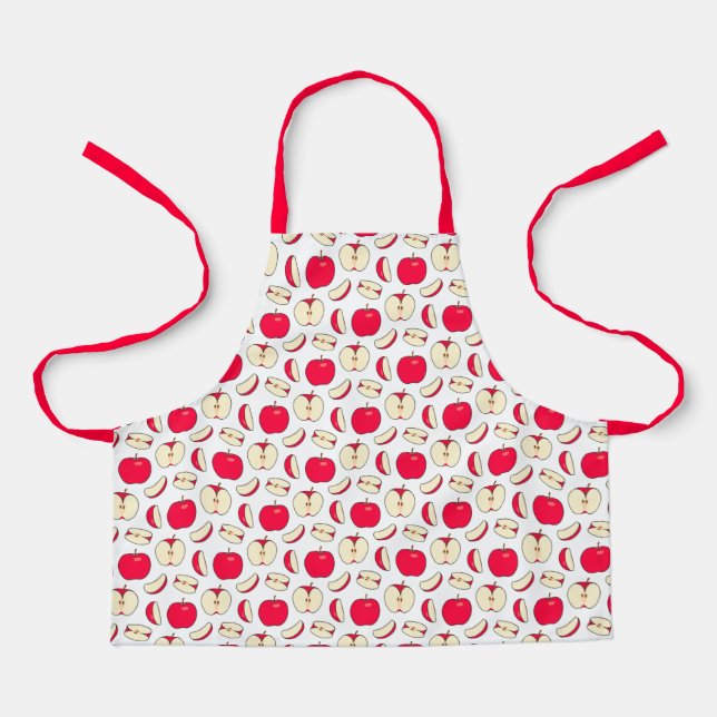 Montessori Apple Food Prep Apron for Kids (Front)