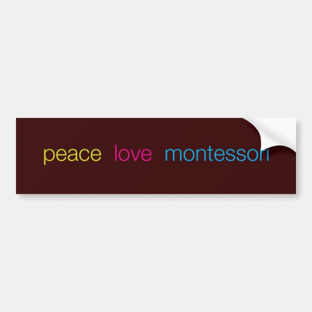 Montessori bumper sticker (Front)