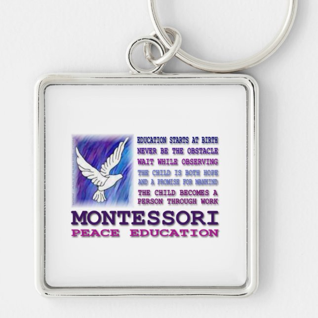 Montessori Dove Keychain (Front)