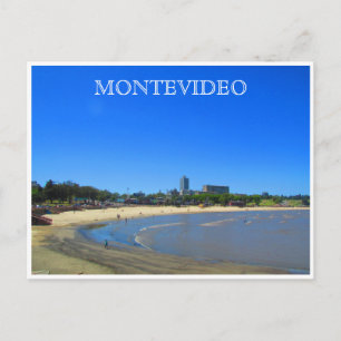 montevideo beach postcard