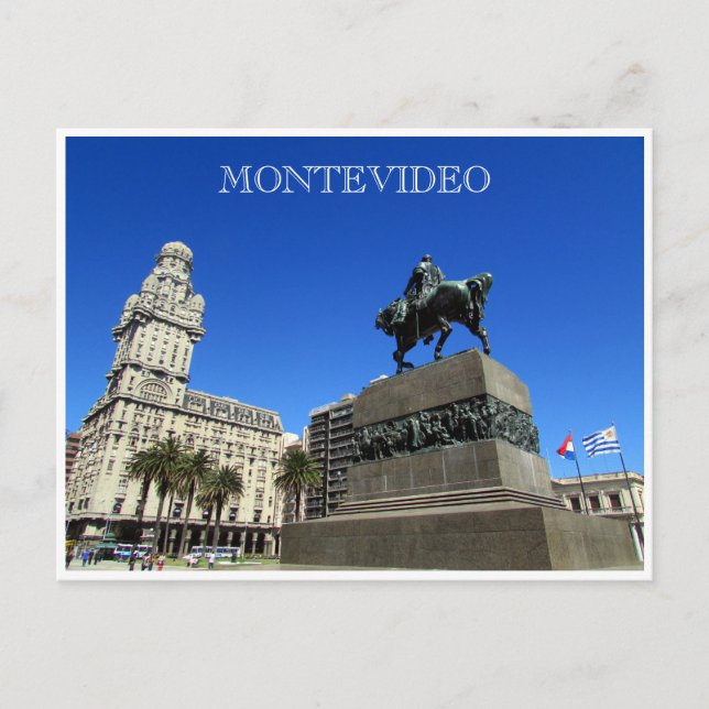 montevideo plaza independencia postcard (Front)