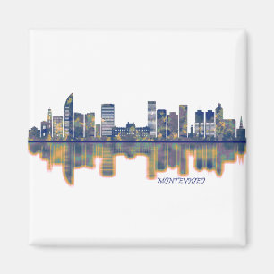 Montevideo Skyline Magnet