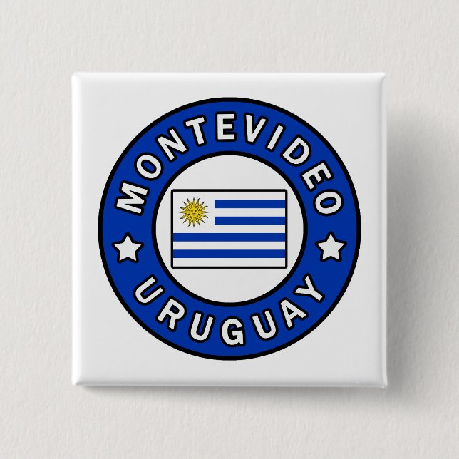 Montevideo Uruguay 2 Inch Square Button (Front)