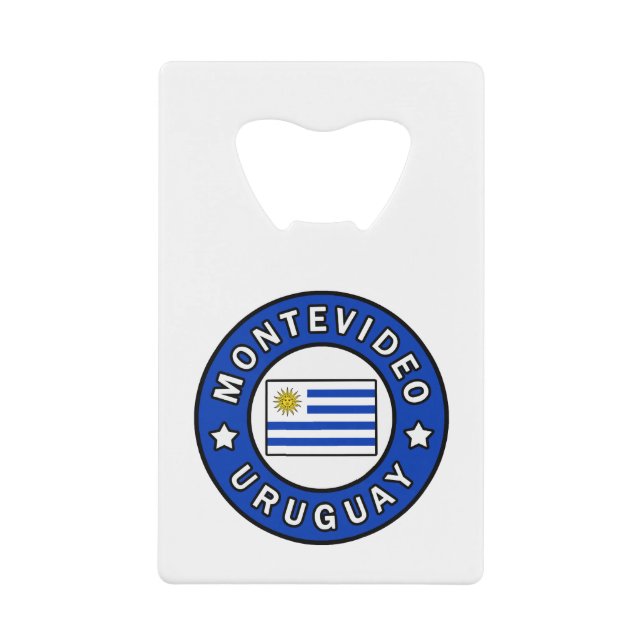 Montevideo Uruguay Credit Card Bottle Opener (Front)