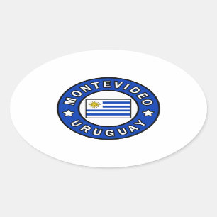 Montevideo Uruguay Oval Sticker