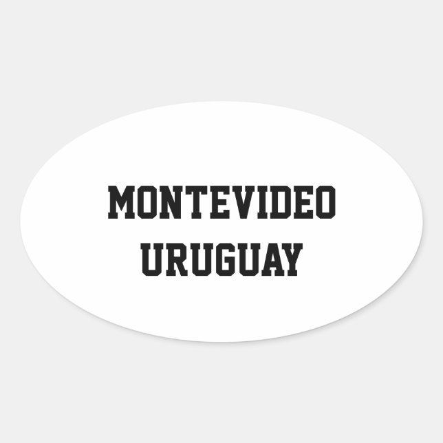 Montevideo Uruguay oval stickers (Front)